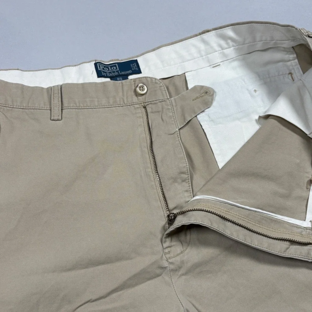 Polo Ralph Lauren Prospect Pant Mens 46x32 Tan Khaki Cotton Chino Big & Tall